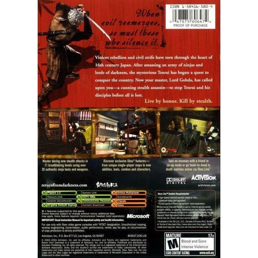 XBOX - Tenchu revient des ténèbres