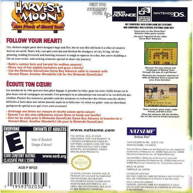 GBA - Harvest Moon More Friends of Mineral Town