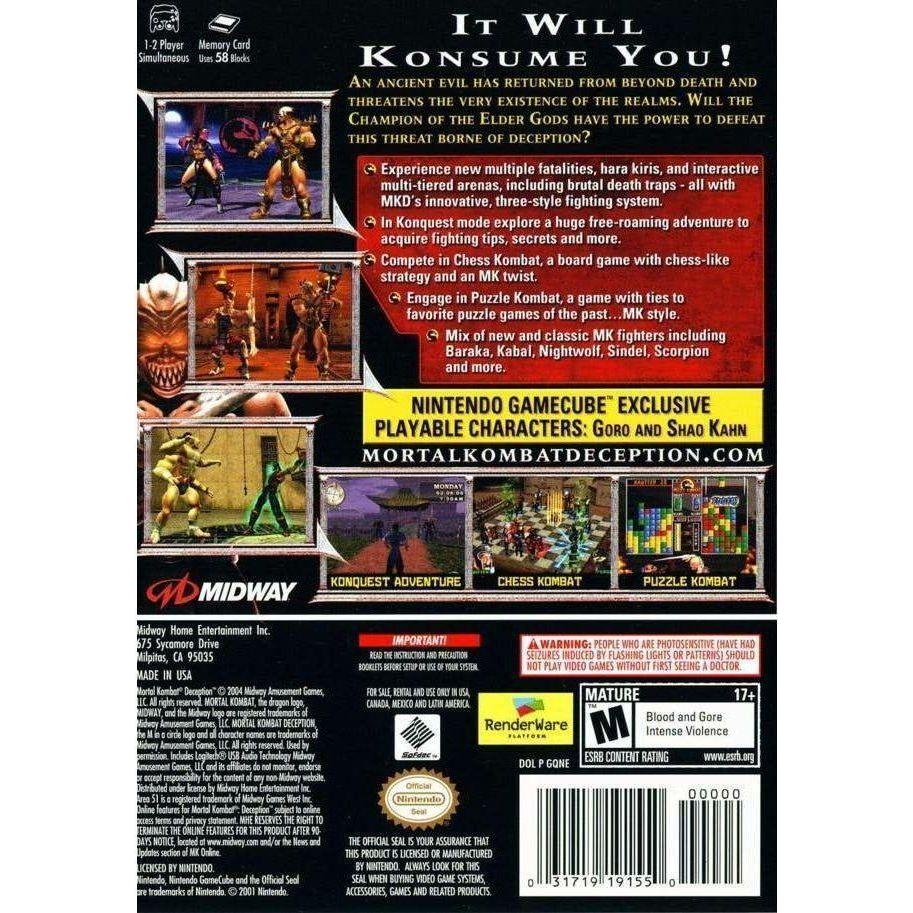 Gamecube - Déception de Mortal Kombat