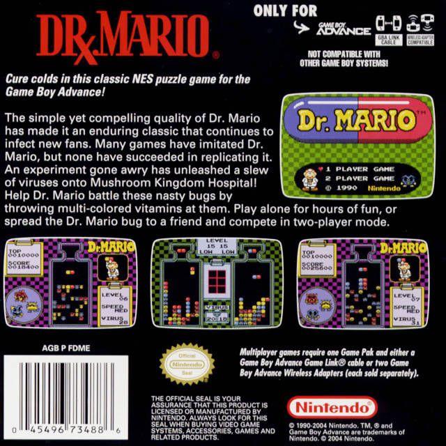 GBA - Classic Nes Series Dr. Mario (Cartridge Only)