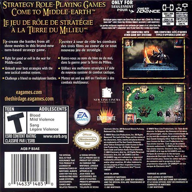 GBA - The Lord of the Rings the Third Age
