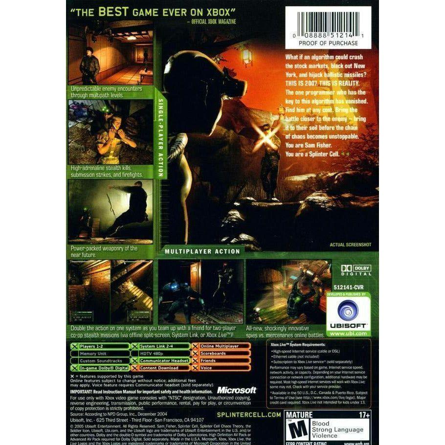 XBOX - Tom Clancy's Splinter Cell Chaos Theory