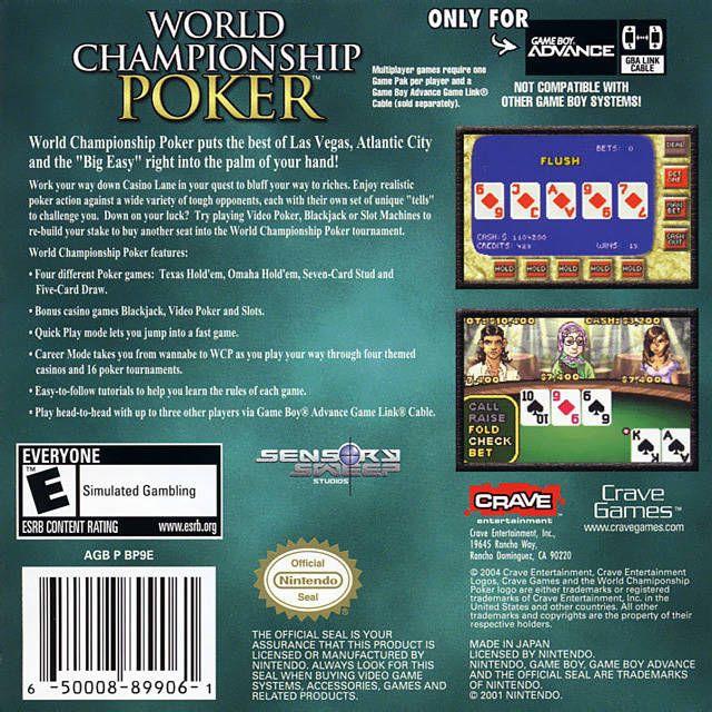 GBA - World Championship Poker (cartouche uniquement)