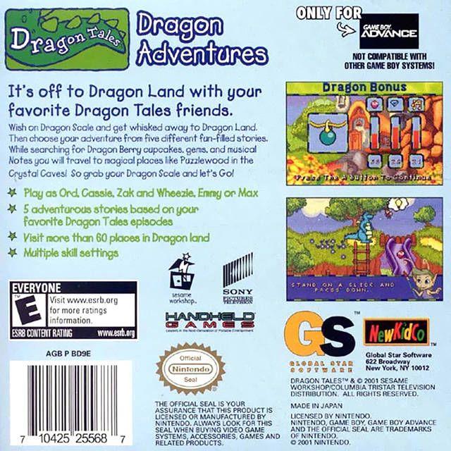 GBA - Dragon Tales - Dragon Adventures (cartouche uniquement)