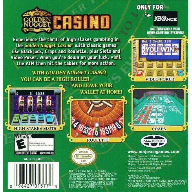 GBA - Golden Nugget Casino (cartouche uniquement)