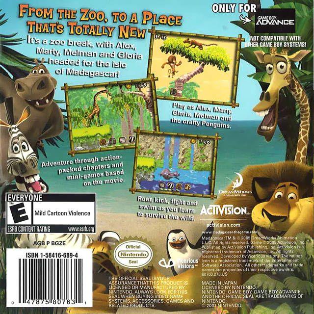 GBA - Madagascar (Cartridge Only)