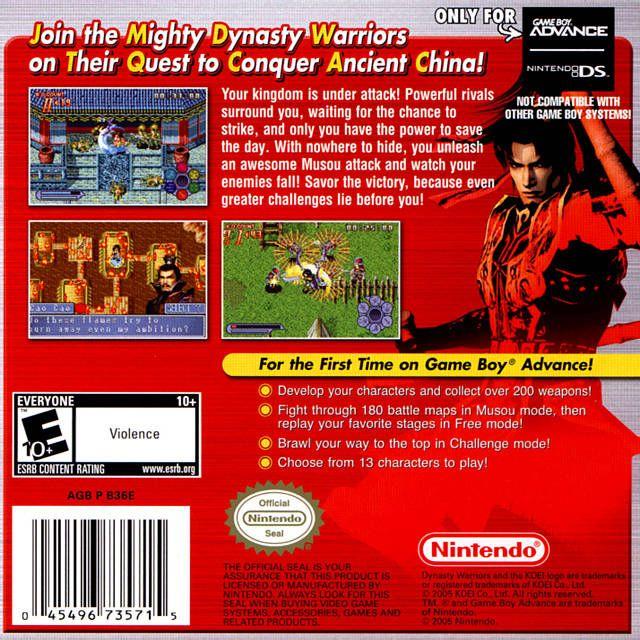 GBA - Dynasty Warriors Advance (Sealed)