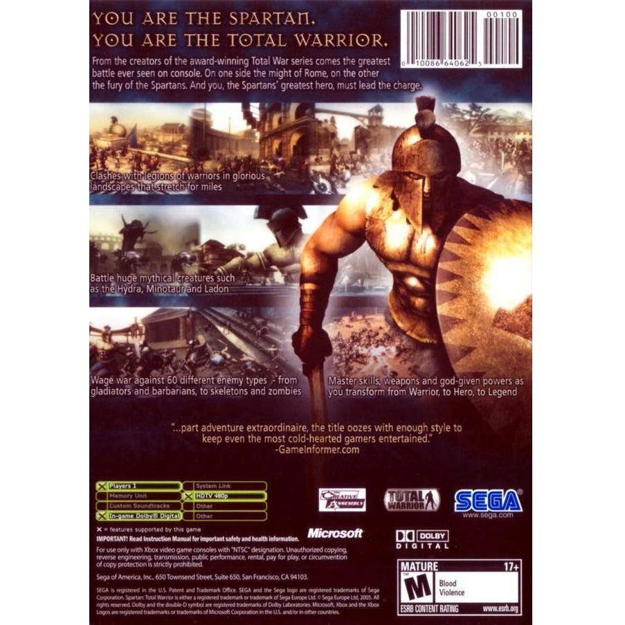 XBOX - Spartan Total Warrior