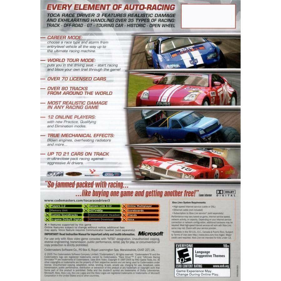 XBOX - Toca Race Driver 3