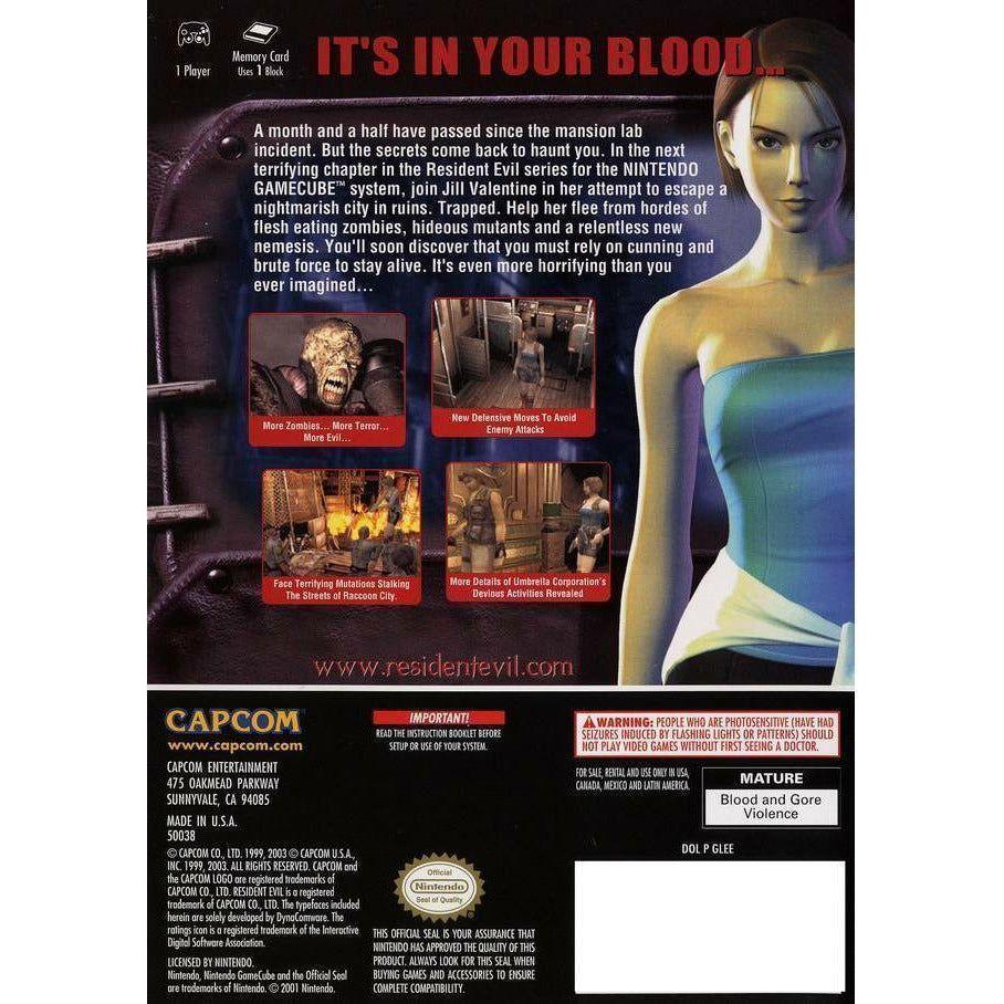 GameCube - Resident Evil 3 Nemesis