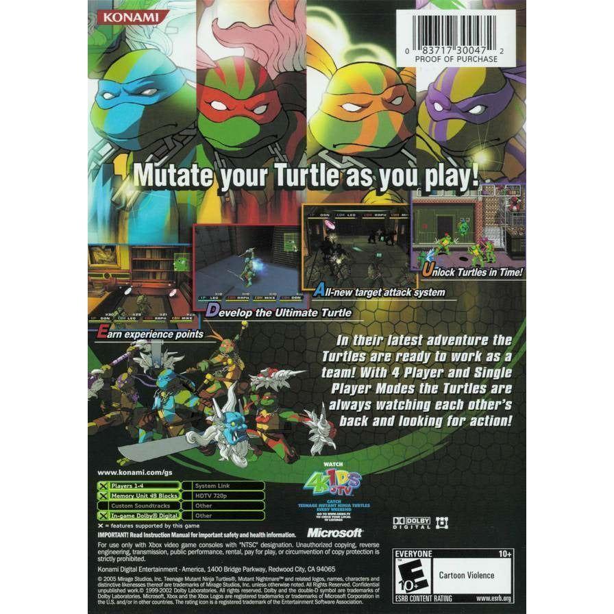 XBOX - Teenage Mutant Ninja Turtles 3 Mutant Nightmare