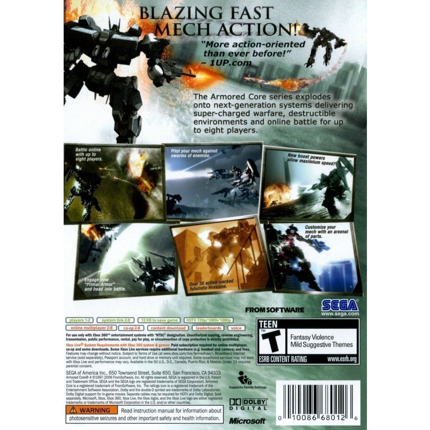 XBOX 360 - Armored Core 4 (avec manuel)