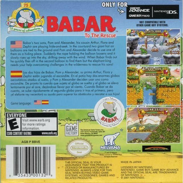 GBA - Babar à la rescousse (cartouche uniquement)