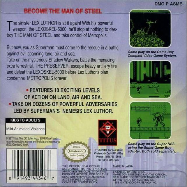 GB - Superman (Cartridge Only)