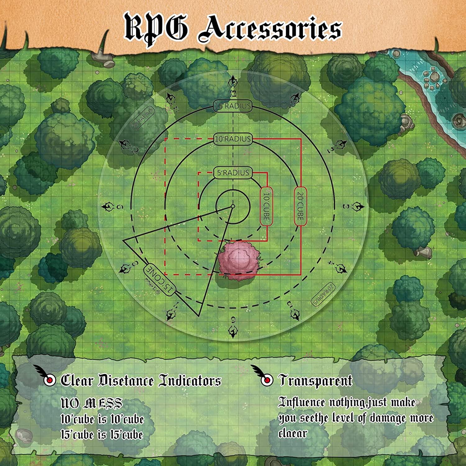 D&D - Modèle d'effet de zone de marqueur de dégâts AOE de sort