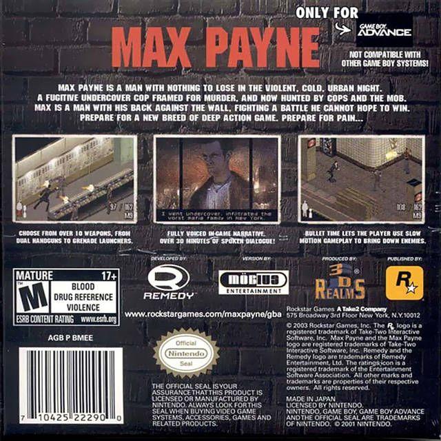 GBA - Max Payne (cartouche uniquement)