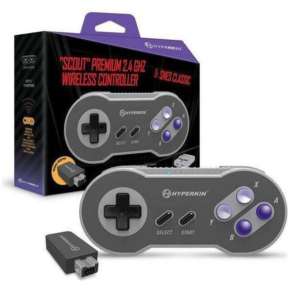 Manette sans fil "Scout" Premium 2,4 GHz pour SNES / NES Classic Edition