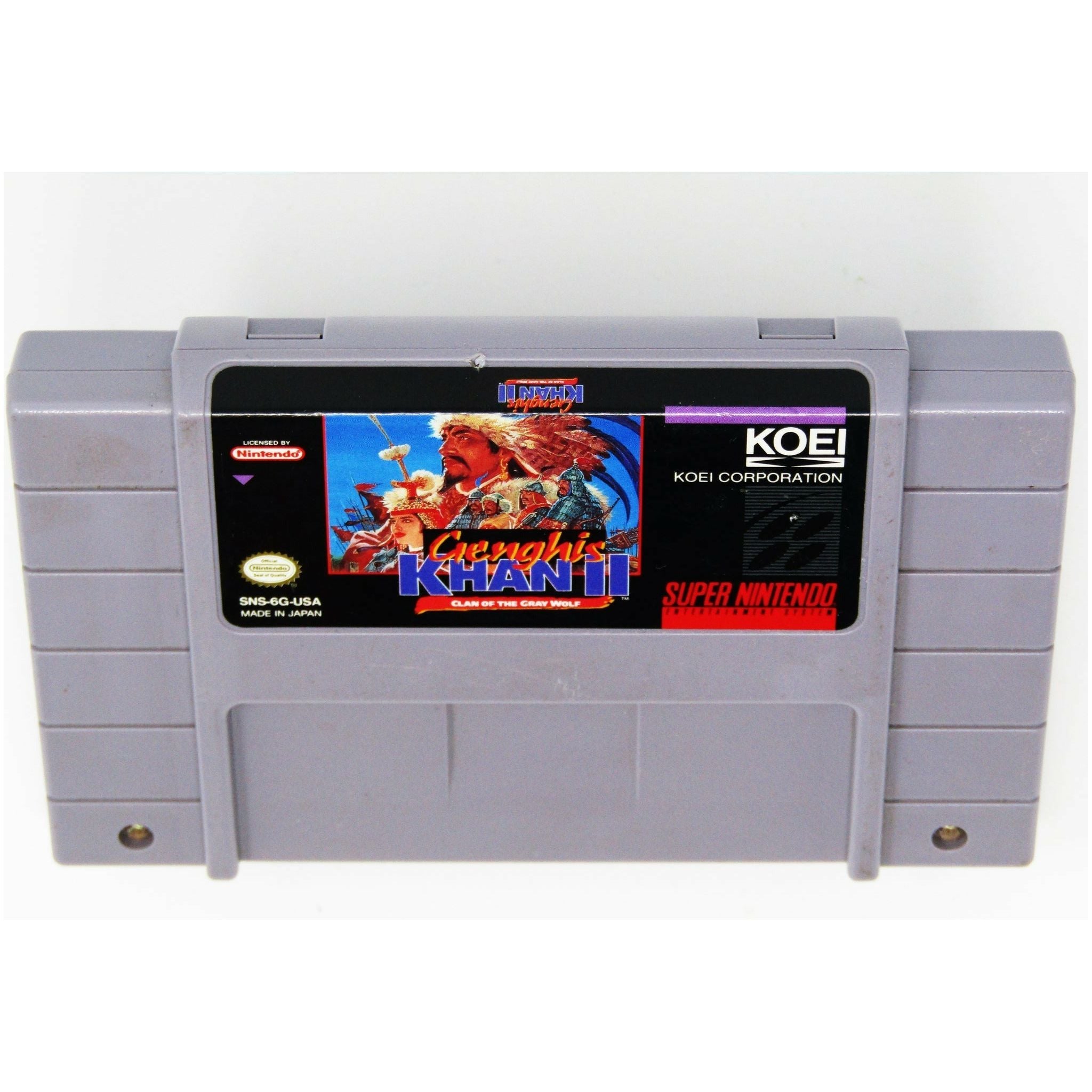 SNES - Genghis Khan II Clan of the Grey Wolf (Cartridge Only)