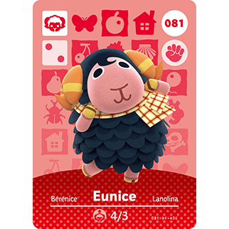 Amiibo - Animal Crossing Eunice Card (#081)