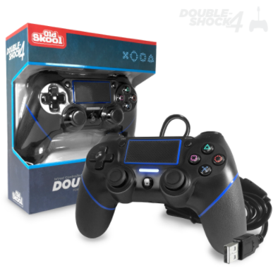 PS4 Third Party Doubleshock IV Controller (Wired) (Jet Black)