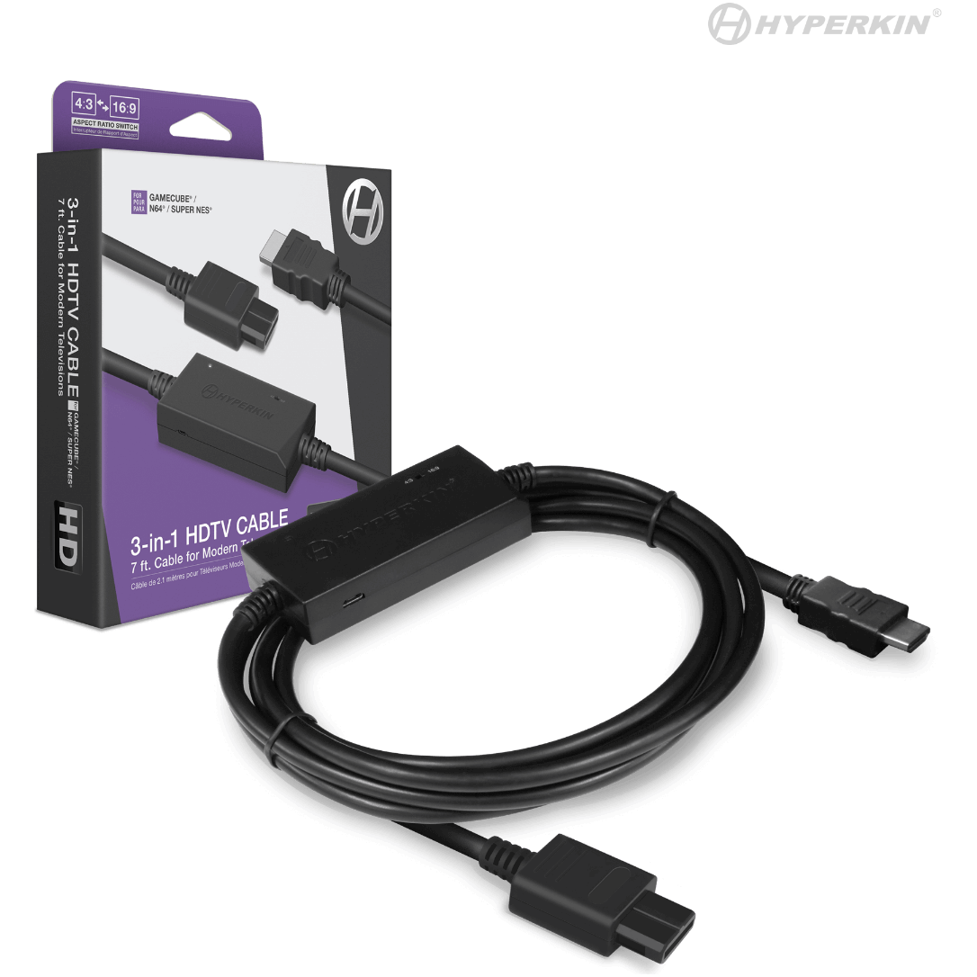 Adaptateur de câble HDMI pour consoles SNES/N64/GameCube
