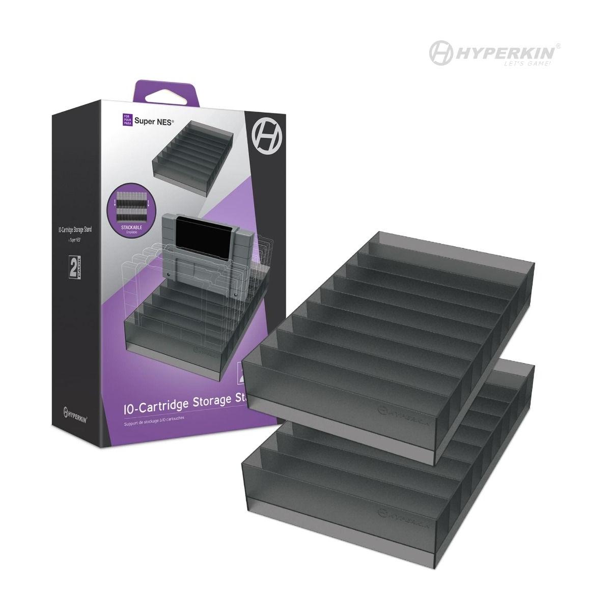 Support de stockage pour 10 cartouches SNES (paquet de 2)