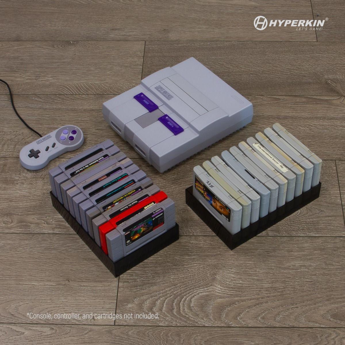 Support de stockage pour 10 cartouches SNES (paquet de 2)
