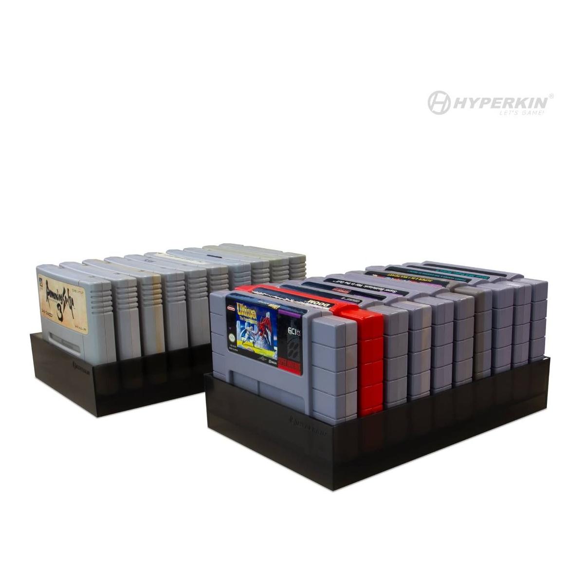 Support de stockage pour 10 cartouches SNES (paquet de 2)