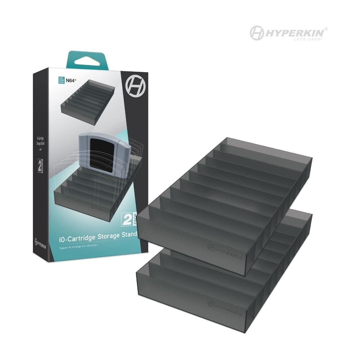 Support de stockage pour 10 cartouches N64 (paquet de 2)