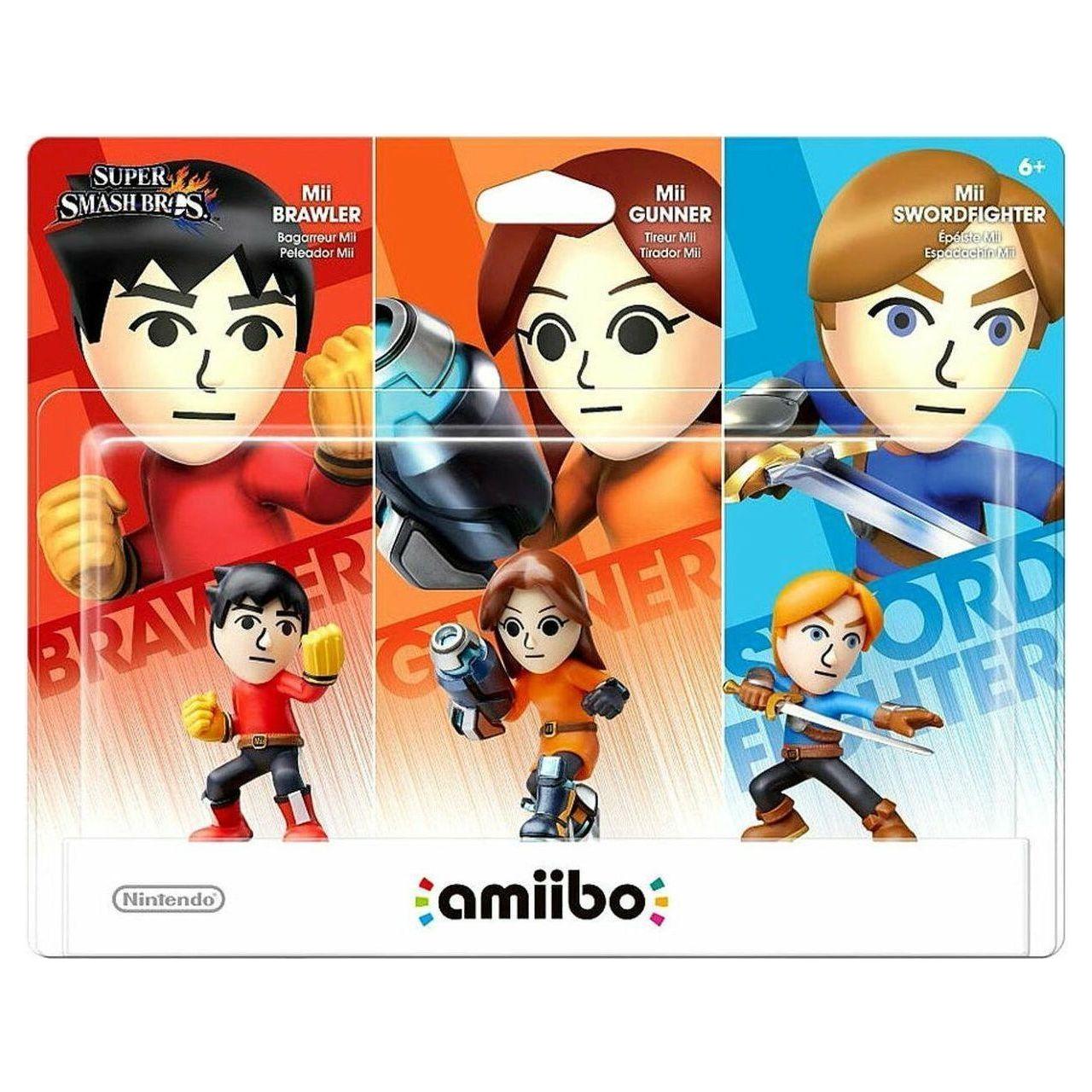 Amiibo - Mii Amiibo 3 Pack (Sword Fighter,Brawler,Gunner)