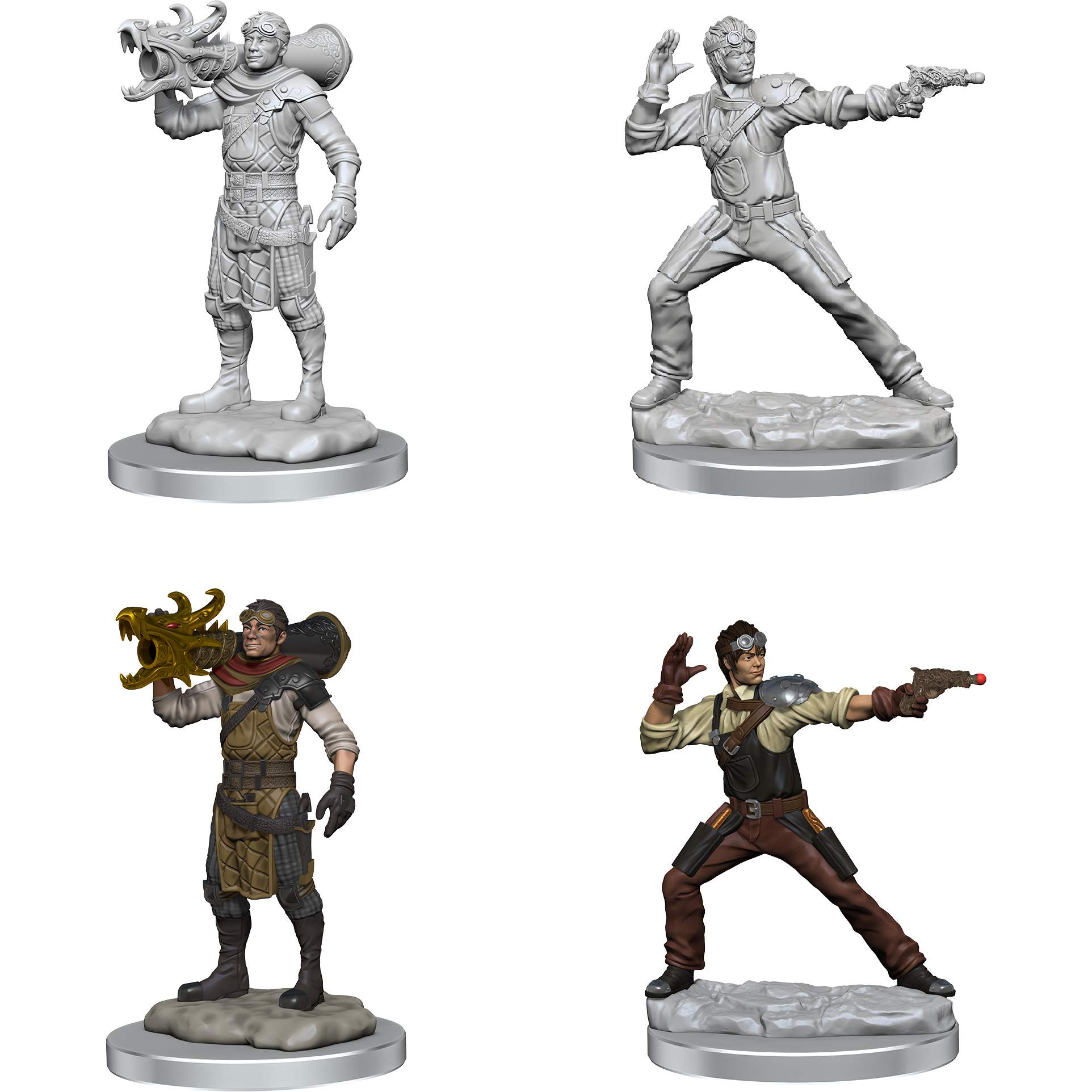 D&D - Minis - Nolzurs Marvelous Miniatures - Artificier humain et apprenti humain
