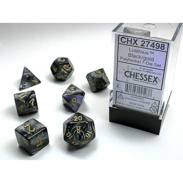 Dice - 7 Piece Lustrous Dice Set (Gold/Silver)