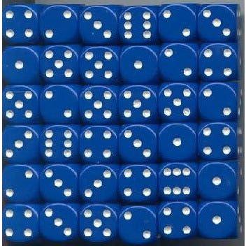 Dice - 36 D6 Piece Opaque Dice Set (Blue/White)