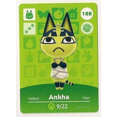 Ankha #188 Animal Crossing Amiibo Card - Series 2 - Authentic Nintendo - New Open Pack