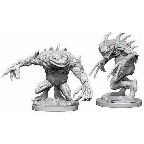 D&D - Minis - Nolzurs Marvelous Miniatures - Grey Slaad & Death Slaad