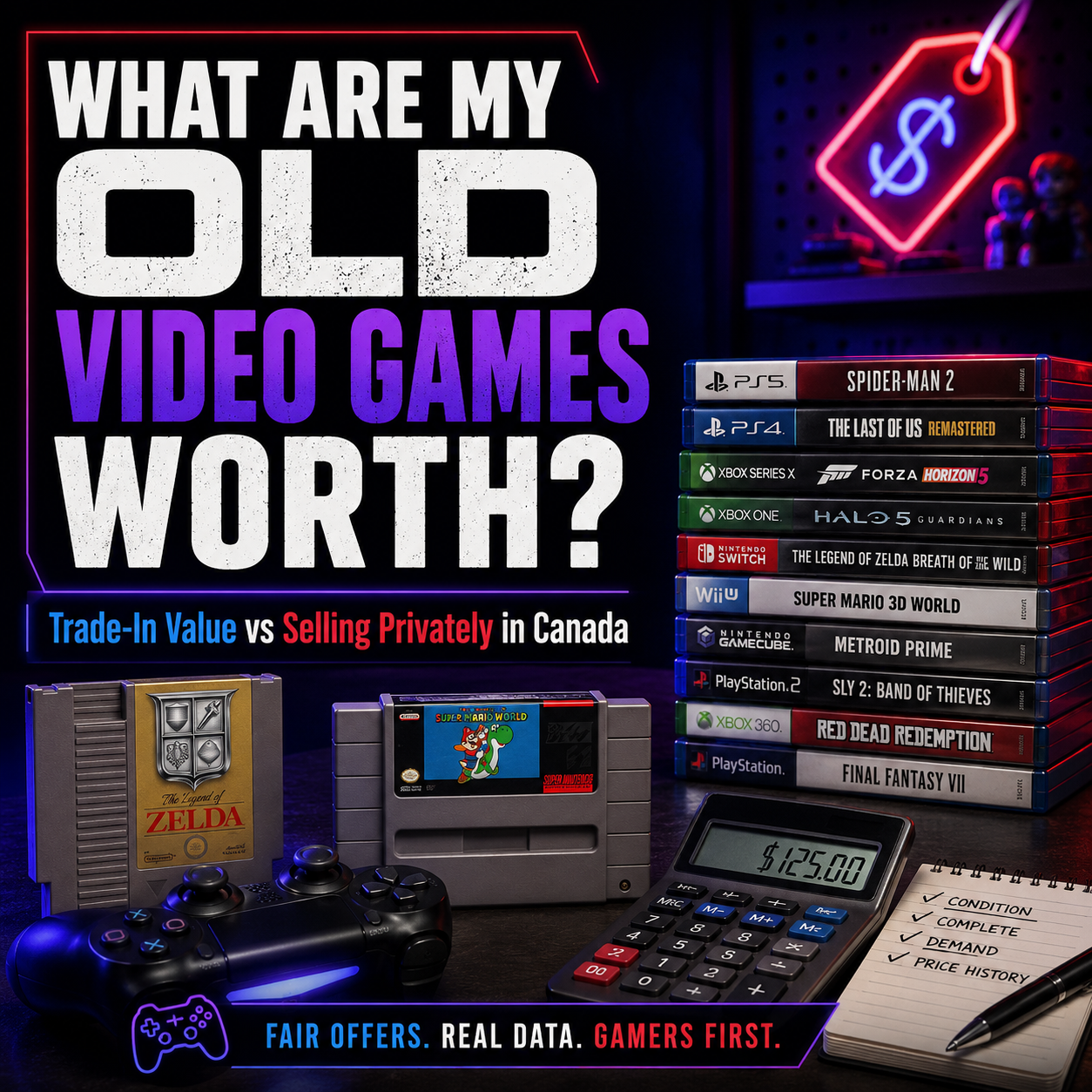 What Are My Old Video Games Worth? Trade-In Value vs Selling Privately in Canada