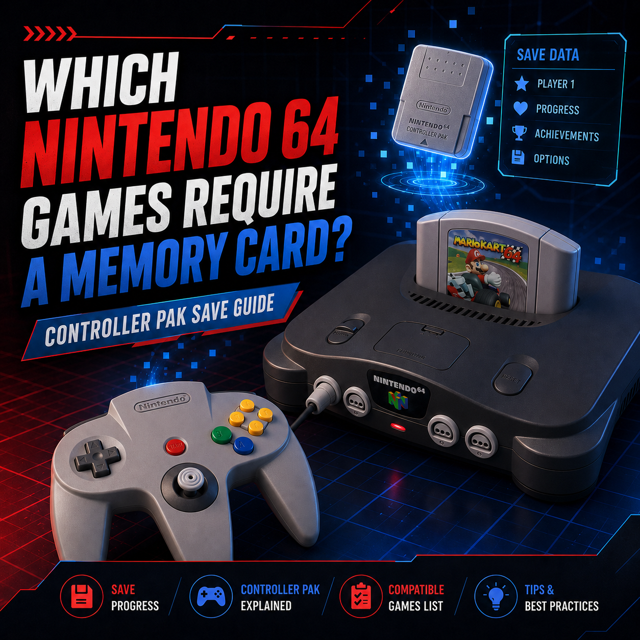 Which Nintendo 64 Games Require a Memory Card?