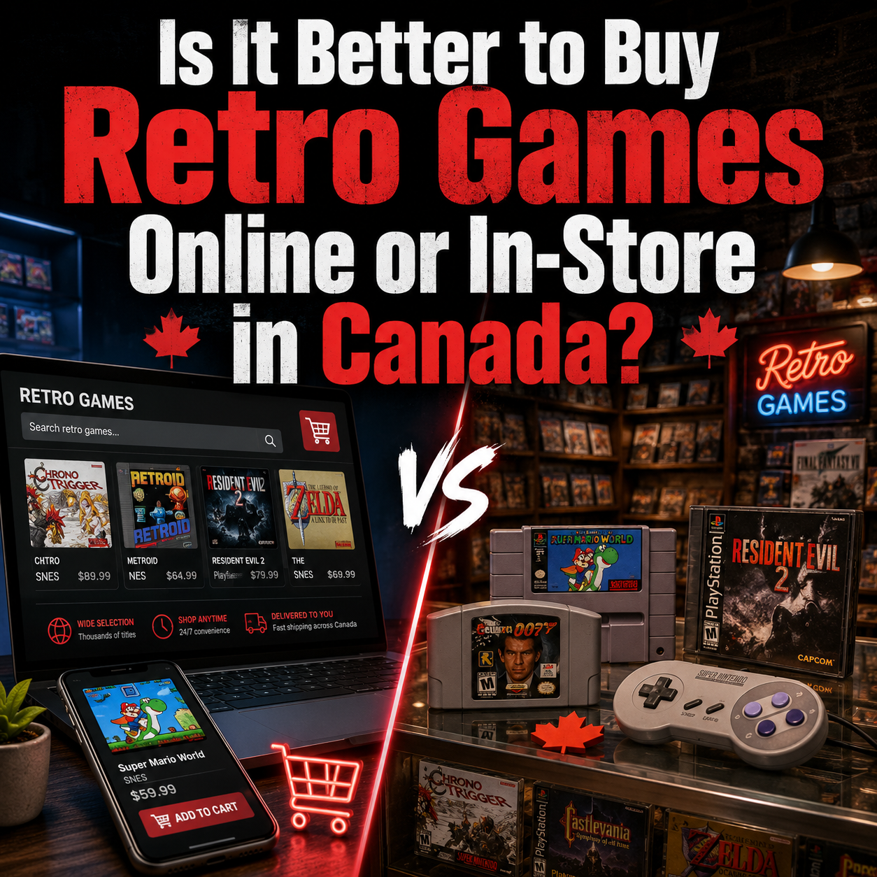 Is It Better to Buy Retro Games Online or In-Store in Canada?
