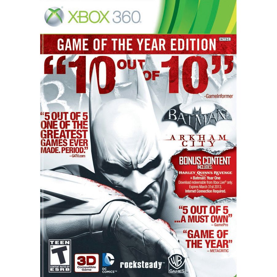 XBOX 360 - Jeu Batman Arkham City de l'année