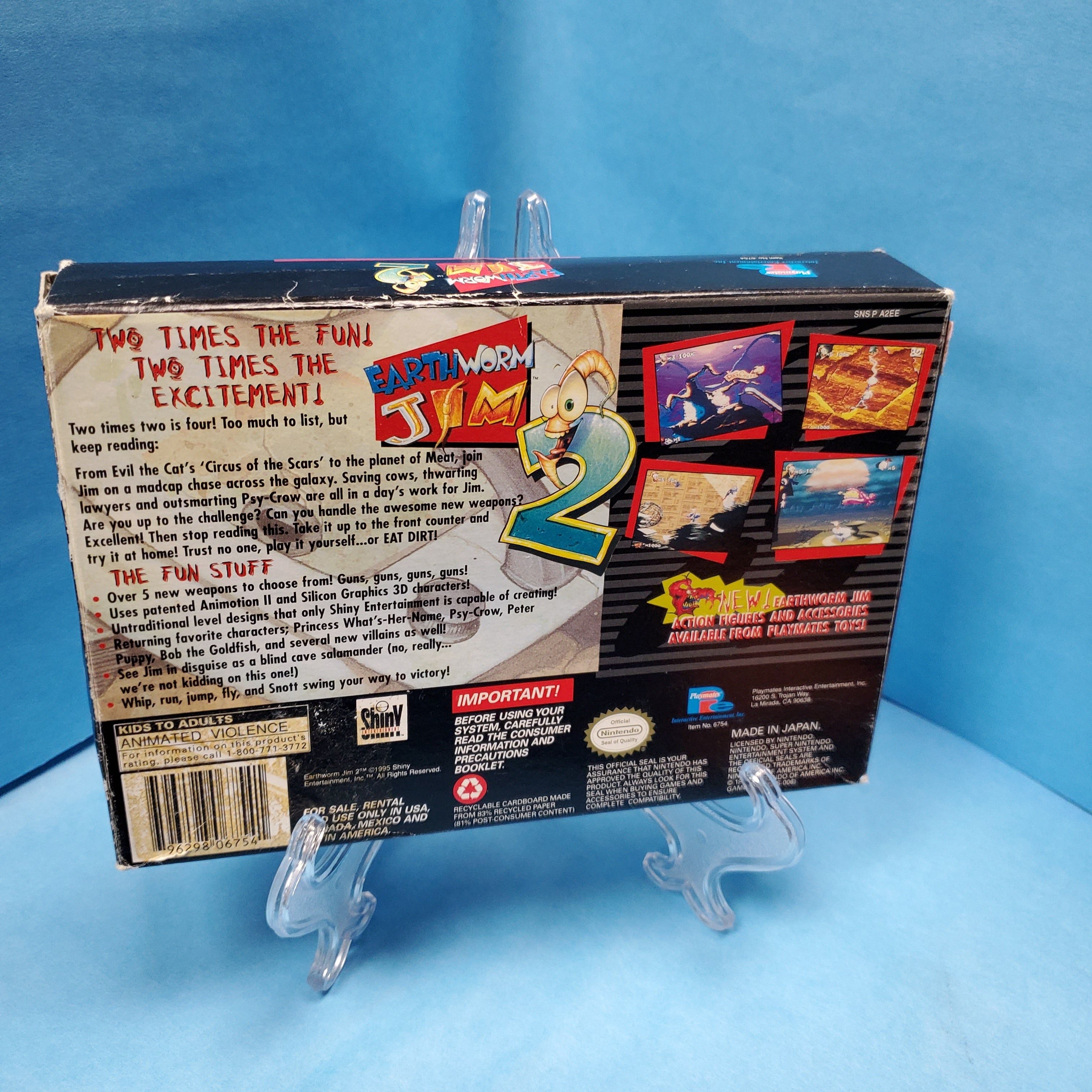 SNES - Earthworm Jim 2 (Complet en Boite / B- / Rough Manual)