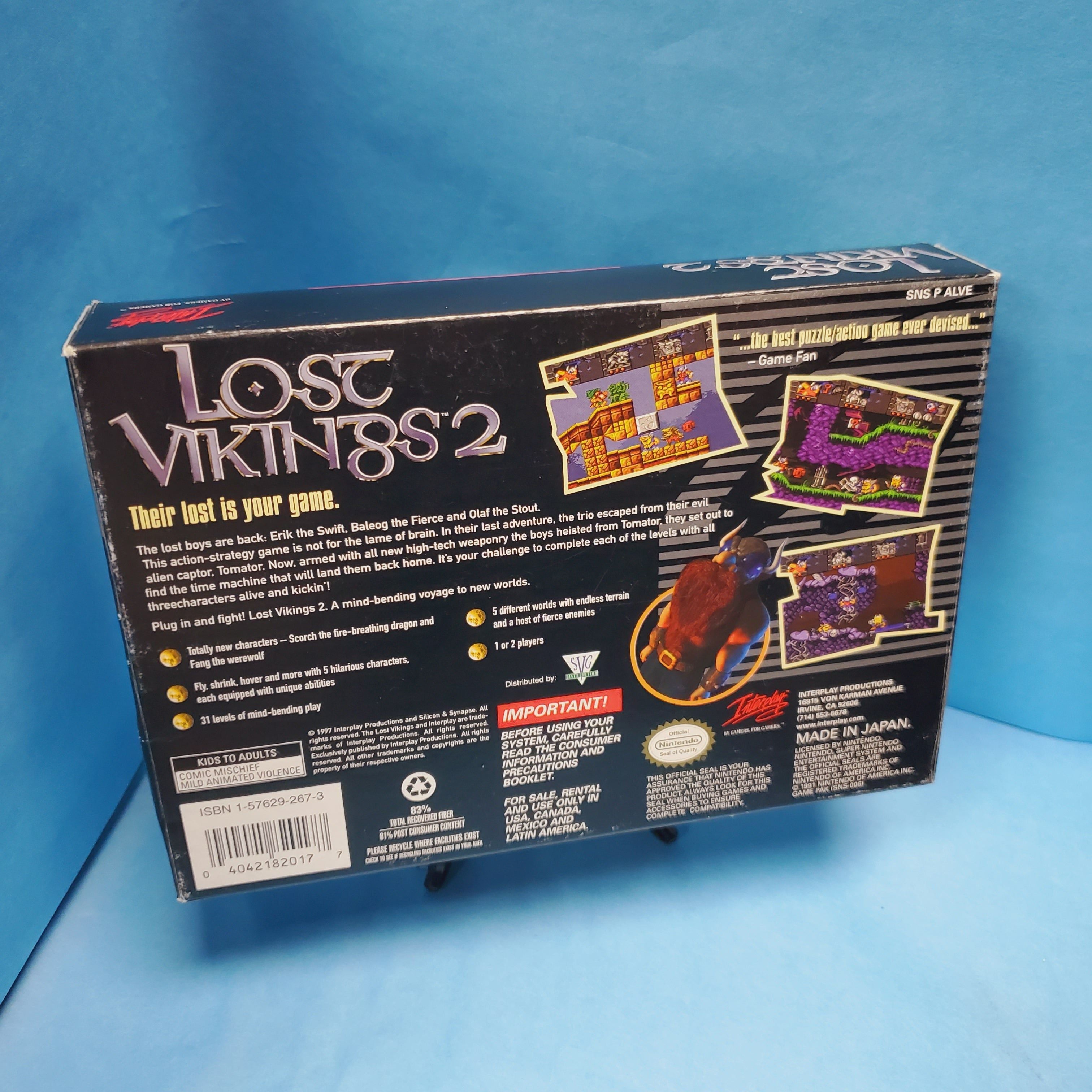 SNES - Lost Vikings 2 (Complet en Boite / A+ / Avec Manuel)