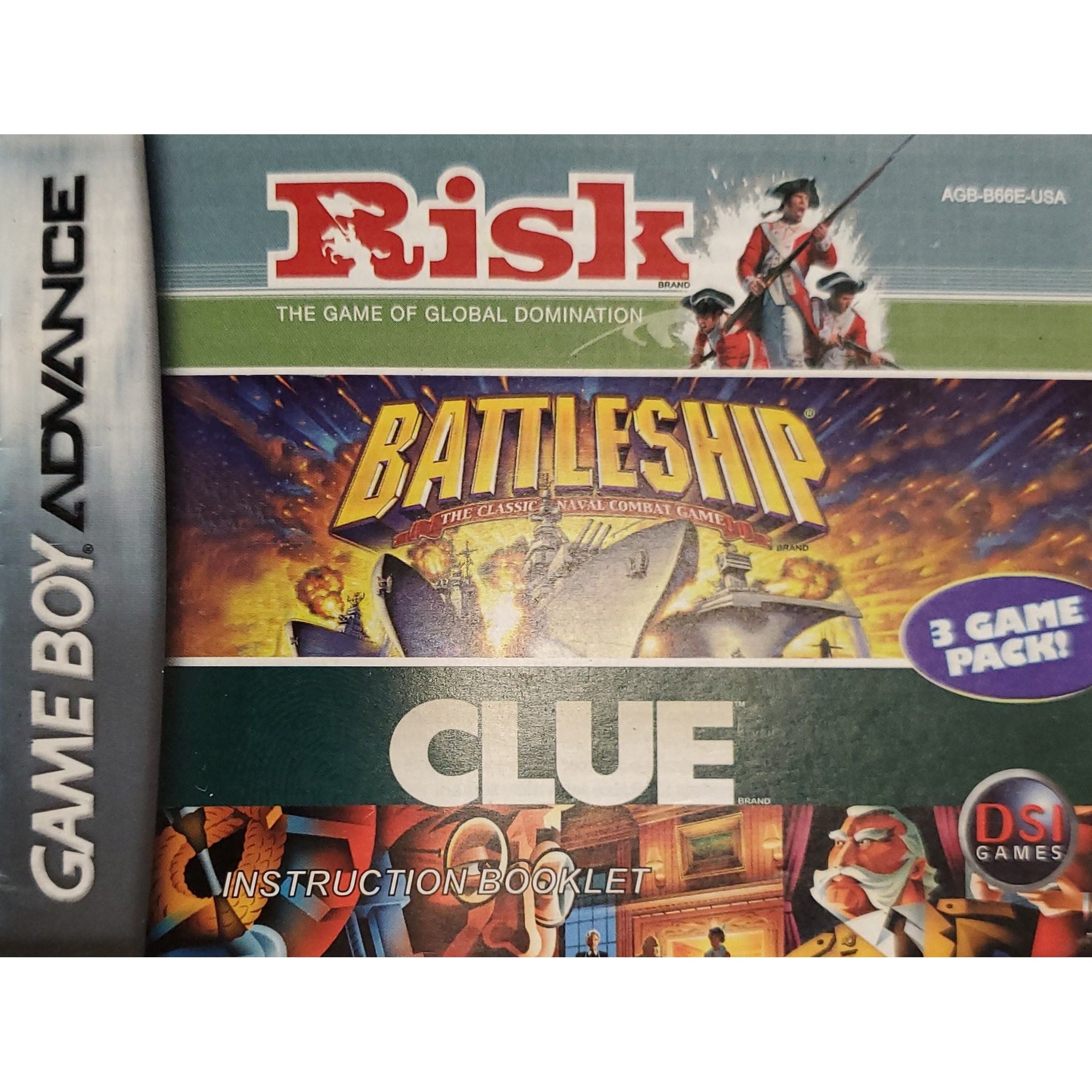 GBA - Risk / Battleship / Clue (Manual)