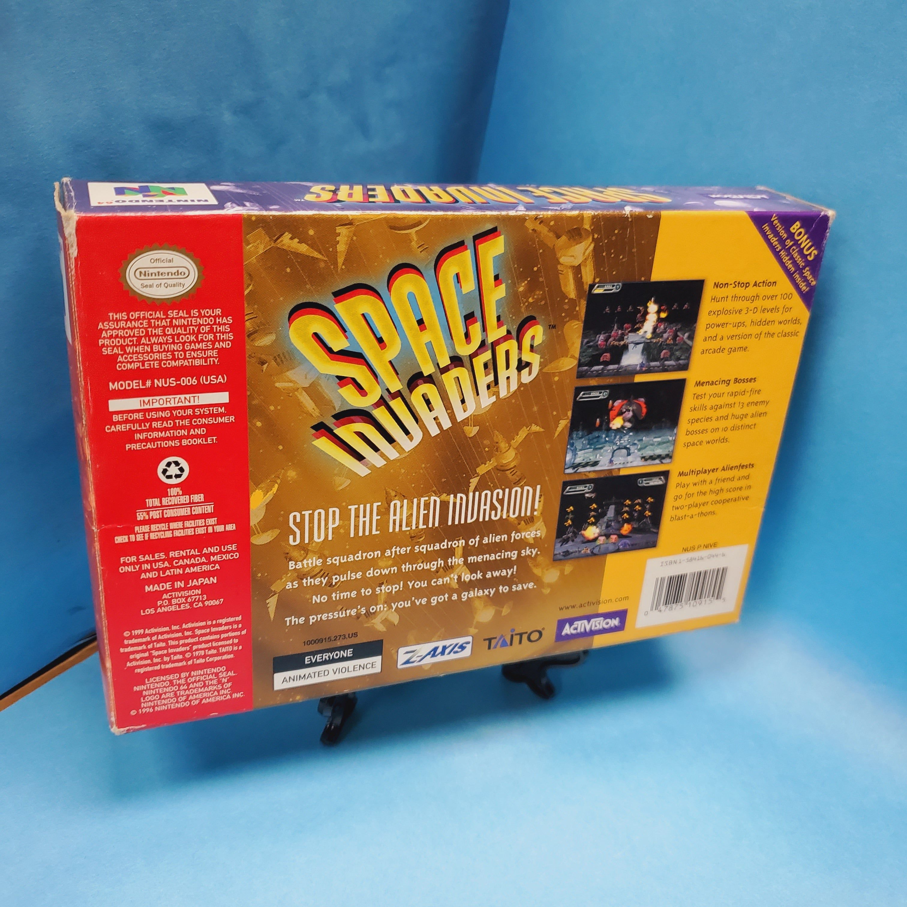 N64 - Space Invaders (Complete in Box / Grade A- / With Manual)