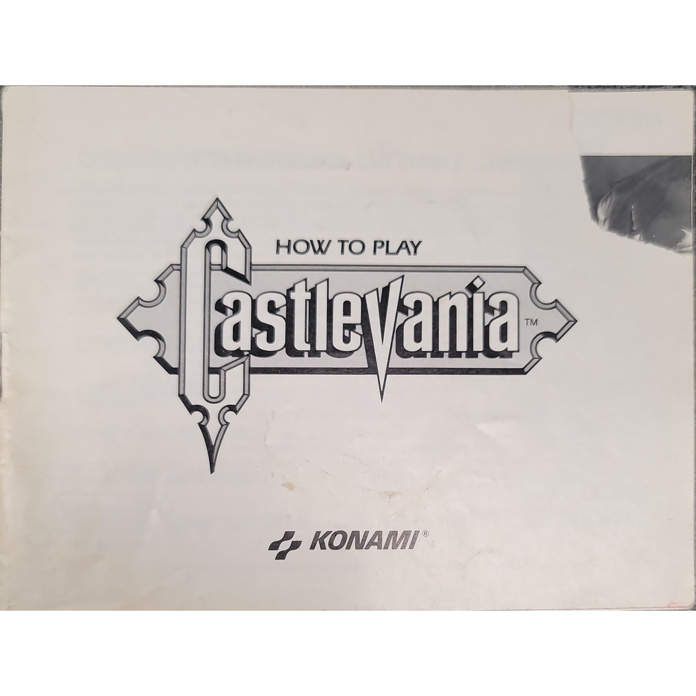 NES - Castlevania (Manual / Worn)