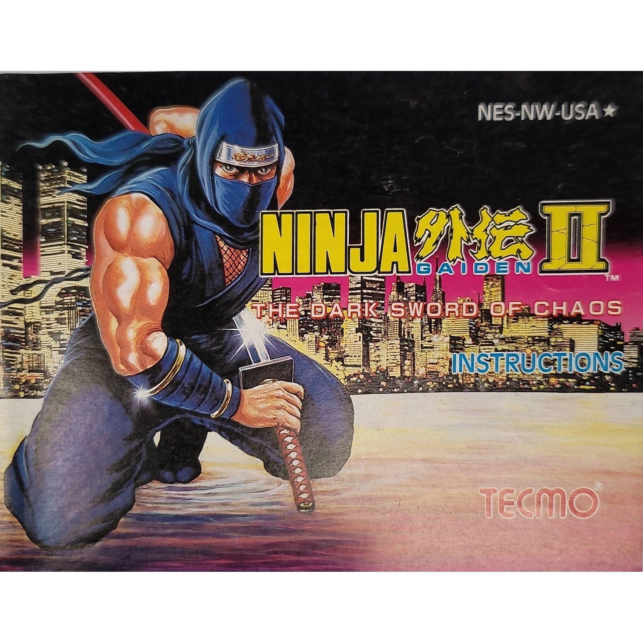 NES - Ninja Gaiden II L'Épée Sombre du Chaos (Manuel)