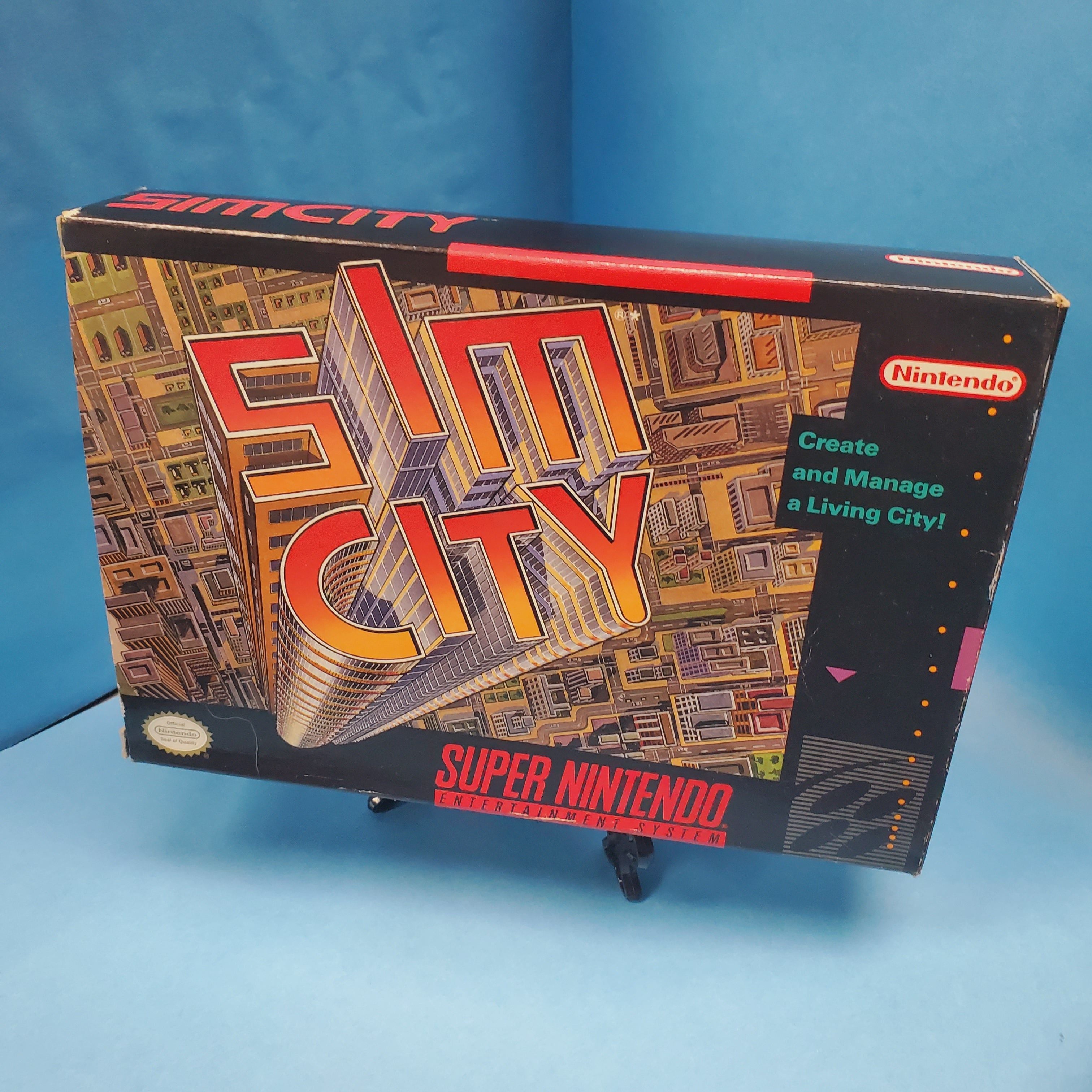 SNES - SimCity (Complet en Boite / A / Avec Manuel)