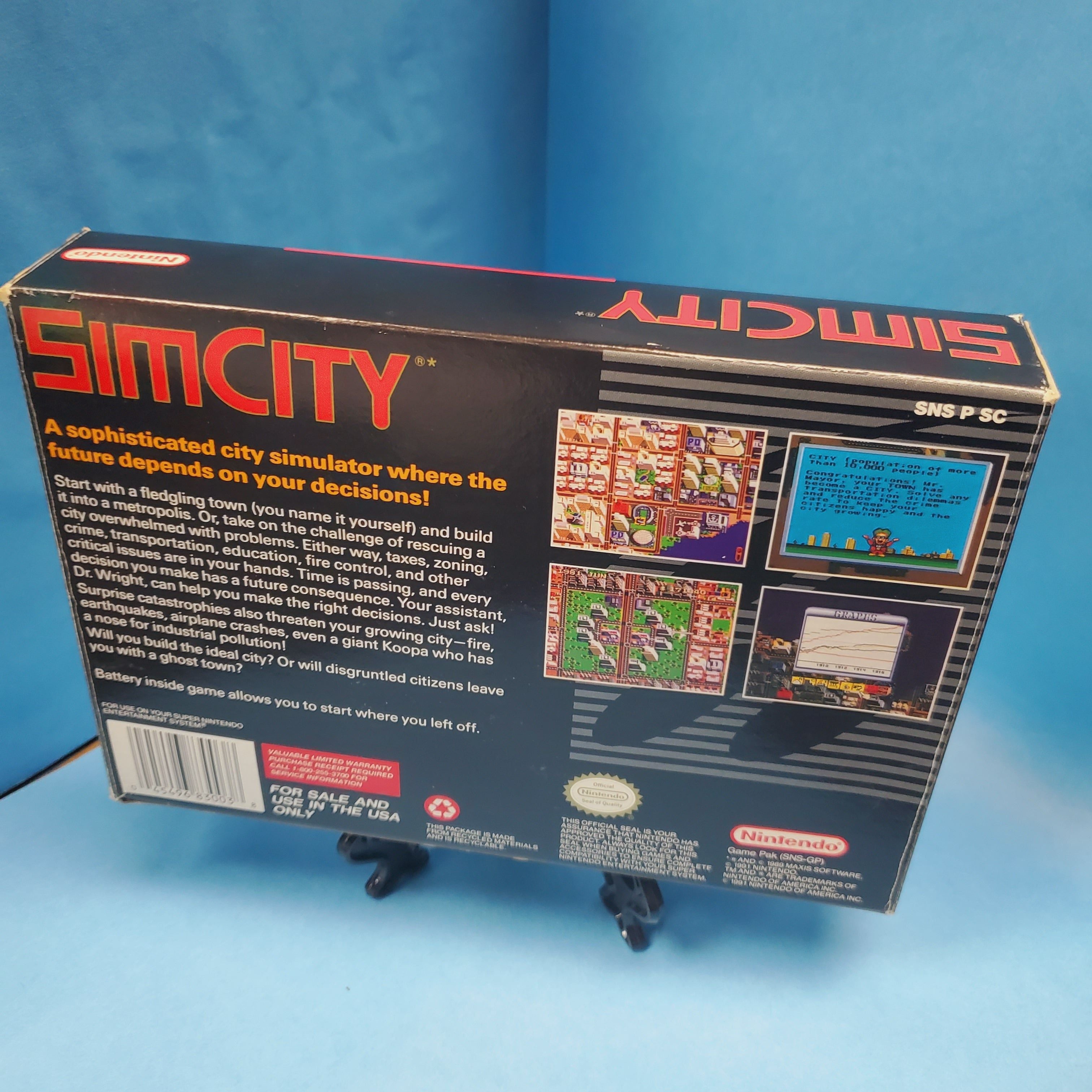 SNES - SimCity (Complete in Box / A / With Manual)