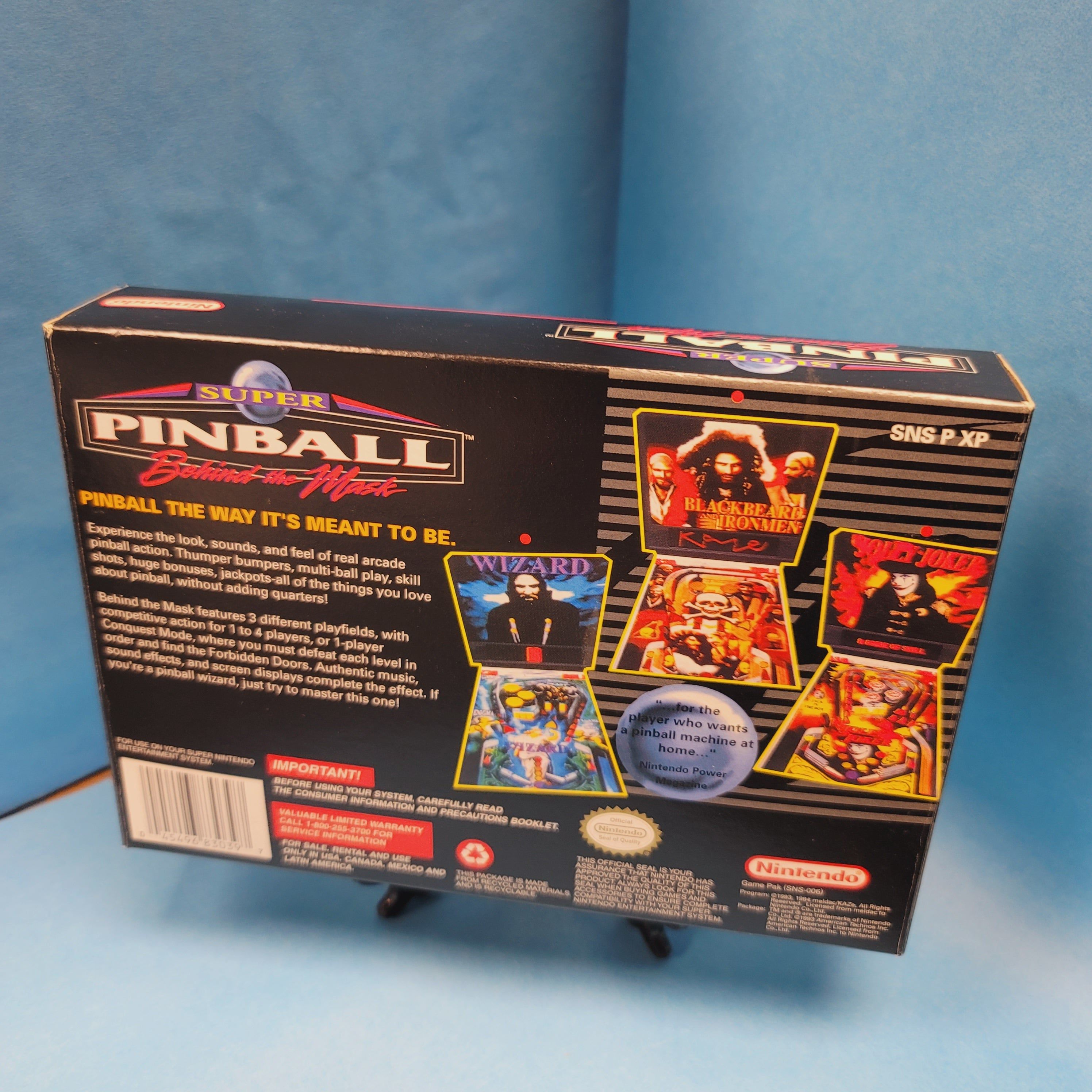 SNES - Super Pinball Behind the Mask (Complete in Box / A+ / With Manual)