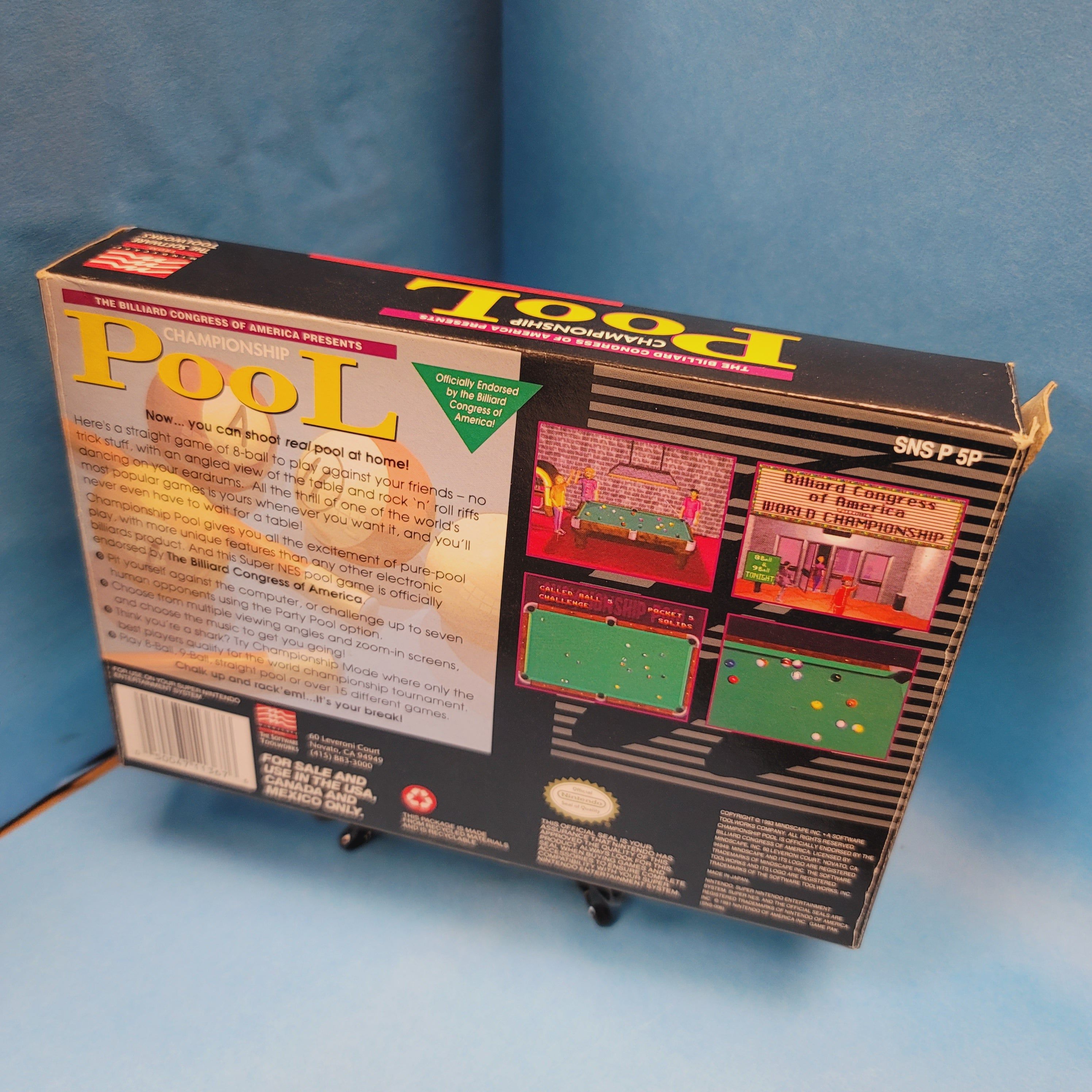 SNES - Championship Pool (Complete in Box / B+ / With Manual)