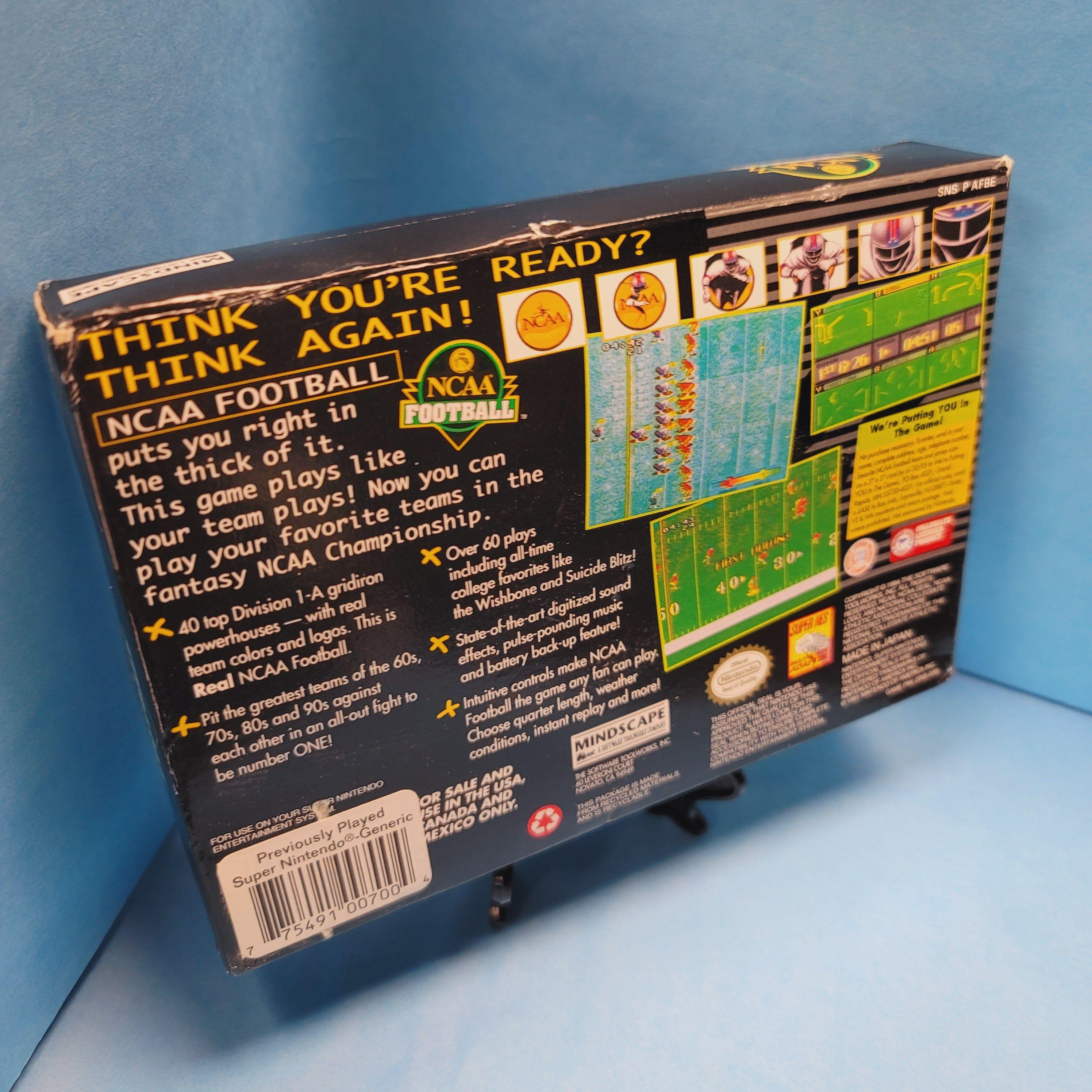 SNES - NCAA Football (Complet en Boite / C- / Avec Manuel)